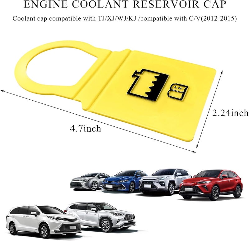 Wevdn Engine Coolant Reservoir Cap, Coolant Recovery Water Tank Cap OEM 55111074AA 52079331, Coolant Tank Cap Compatible with Grand Voyager Wrangler Cherokee, Car Accessories (2 PCS) - Image 2